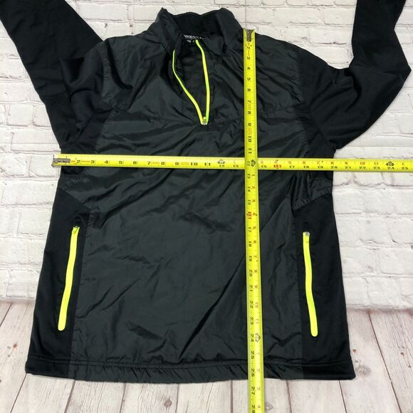 Nike Golf Men Pullover 1/4 Zip Windbreaker Jacket Size Small Black B323 -19 - Picture 2 of 16